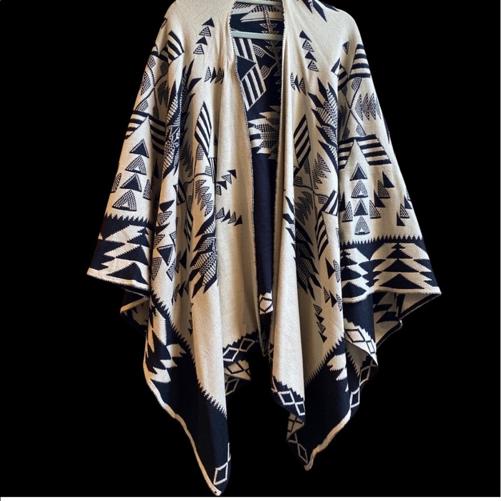 Make an offer! Beige and Black open cape!